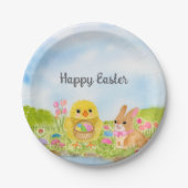  Easter Egg Brunch Chick Easter Bunny Party Papieren Bordje (Voorkant)