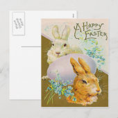  Easter Egg Bunny Easter Kaart (Voorkant / Achterkant)