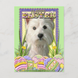 Easter Egg Cookies - West Highland Terrier Feestdagenkaart