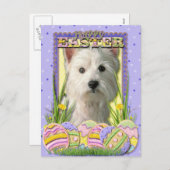 Easter Egg Cookies - West Highland Terrier Feestdagenkaart (Voorkant / Achterkant)