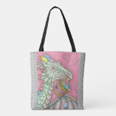 EASTER EGG DRAGON SPRING CANVAS TAS Medium Grijs (Achterkant)