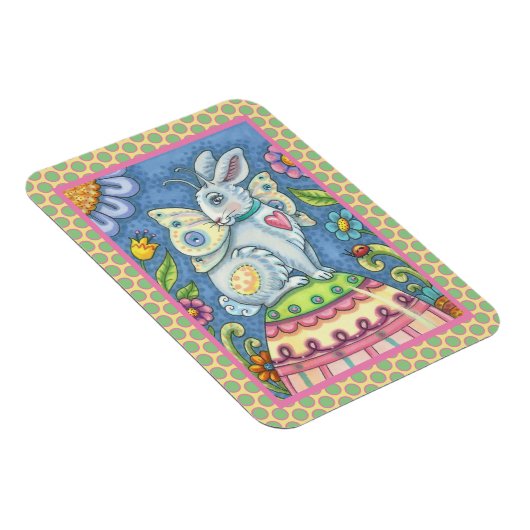 EASTER EGG FAIRY, IMAGINAIRE RABBIT MAGNET Rectang (Côté Droit)