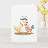 Easter Egg Funny Bird Card Kaart (Gele Bloem)
