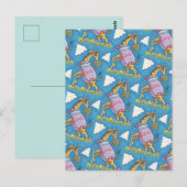 EASTER EGG GIRAFFE & TULIPS, CARTE POSTALE PRINTEM (Devant / Derrière)