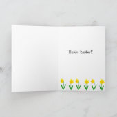 Easter Egg Golden Retriever Cartoon Feestdagen Kaart (Binnen)