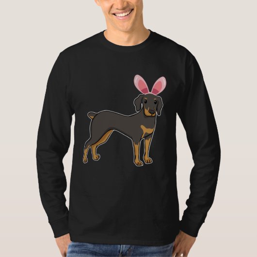 Easter Egg Hunt Bunny Ear Doberman Easter Day 2023 T-shirt (Voorkant)