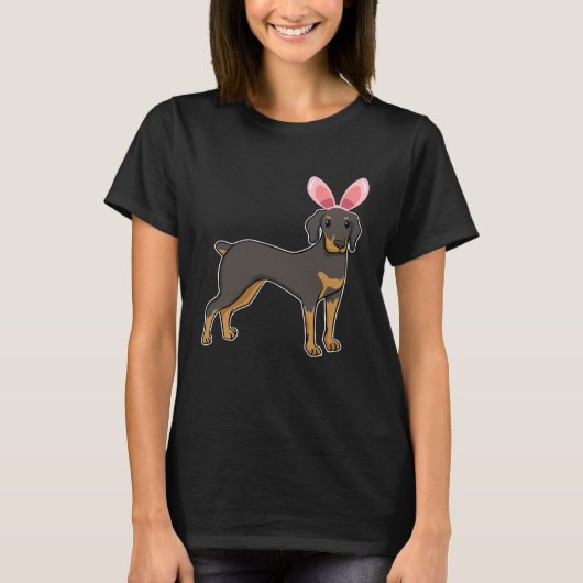Easter Egg Hunt Bunny Ear Doberman Easter Day 2023 T-shirt (Voorkant)