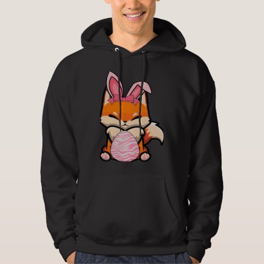 Easter Egg Hunt Bunny Ear Fox Easter Day 2023 Hoodie (Voorkant)