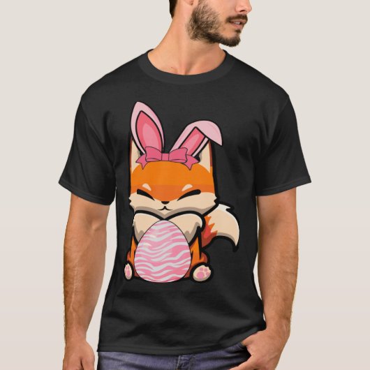 Easter Egg Hunt Bunny Ear Fox Easter Day 2023 T-shirt (Voorkant)