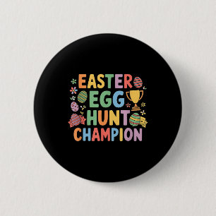 Easter Egg Hunt Champion Funny Paashaas Ronde Button 5,7 Cm