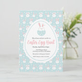 Easter Egg Hunt Customizable Invitation Kaart (Staand voorkant)