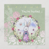 Easter Egg Hunt Easter Bunny Uitnodigt Kaart (Voorkant / Achterkant)