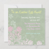 Easter Egg Hunt Easter Bunny Uitnodigt Kaart (Achterkant)