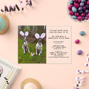 Easter Egg Hunt en Feesthonden Pasen Acryl Uitnodigingen
