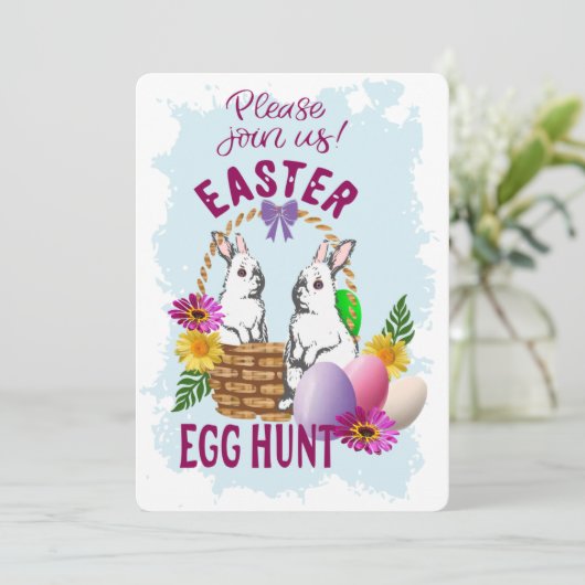 Easter Egg hunt  invitation (Debout devant)