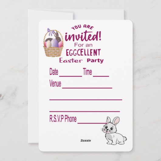 Easter Egg hunt  invitation (Dos)