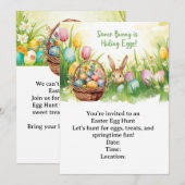 Easter Egg Hunt Invitation – Spring Easter Party (Devant / Derrière)