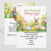 Easter Egg Hunt Invitation – Spring Easter Party (Devant / Derrière)