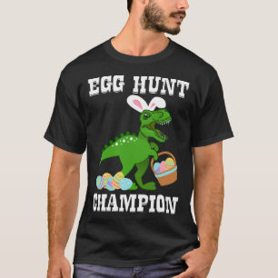 Easter EGG HUNT KAMPIOEN T Rex Dinosaur Bunny Funn T-shirt