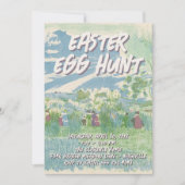 Easter Egg Hunt Party Invitations Kaart (Voorkant)