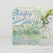 Easter Egg Hunt Party Invitations Kaart (Staand voorkant)