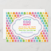 Easter Egg Hunt Rainbow Uitnodigingen (Voorkant / Achterkant)