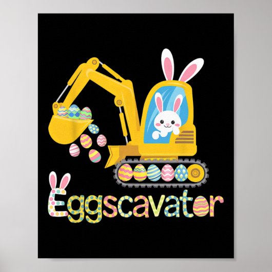 Easter Egg Hunt Shirt voor Kids S Funny Eggscavato Poster (Voorkant)