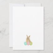 Easter Egg Hunt Spring Brunch Cute Bunny Floral Kaart (Achterkant)