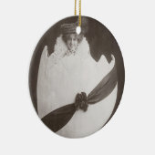 Easter Egg Lady Keramisch Ornament (Rechts)
