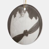 Easter Egg Lady Keramisch Ornament (Links)