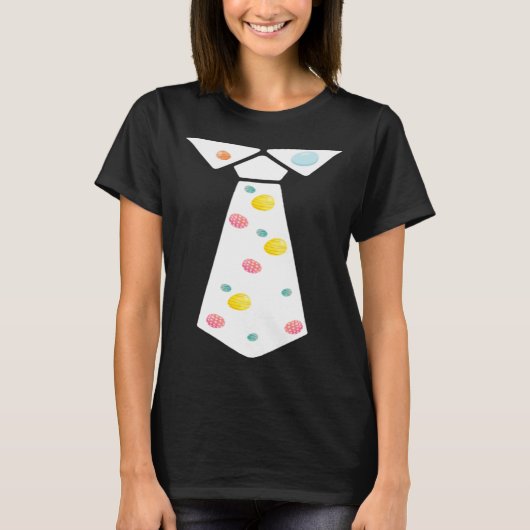 Easter Egg Neck Tie Cool Easter Celebration Costum T-shirt (Voorkant)
