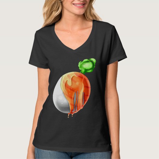 Easter Egg Painted As Carrot On Easter T-shirt (Voorkant)