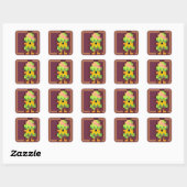 Easter egg Pixelart, Pixel Art Vierkante Sticker (Vel)