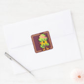 Easter egg Pixelart, Pixel Art Vierkante Sticker (Envelop)