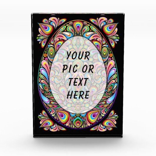Easter Egg Psychedelic Design Fotoblokken (Voorkant)