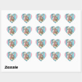 EASTER EGG TEDDY BEAR STICKERS Feuille, Coeur (Feuille)