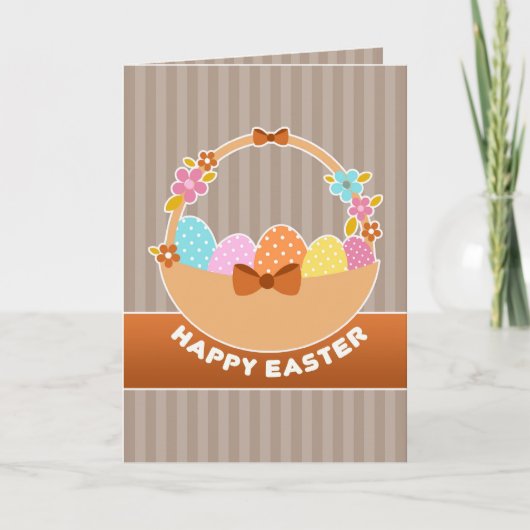 Easter Eggs Basket Kaart (Voorkant)