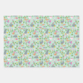 Easter Eggs Bunnies & Carrots Easter Patterns Inpakpapier Vel (Voorkant 2)