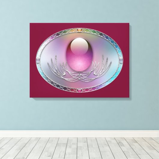 Easter Eggs Canvas afdrukken (Insitu (Houten vloer))