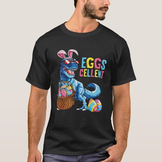 Easter Eggs Cellent Dinosaur Bunny rex Boys Girls  T-shirt (Voorkant)