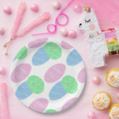 Easter Eggs Doodles  Papieren Bordje (Feest)