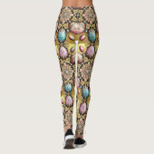 EASTER EGGS ~ Gold Blue Pink 3D~ Leggings (Dos)
