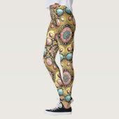 EASTER EGGS ~ Gold Blue Pink 3D~ Leggings (Gauche)