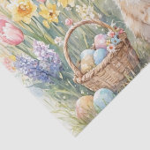 Easter Eggs Tulips and Cute Cat  Tissuepapier (Detail)