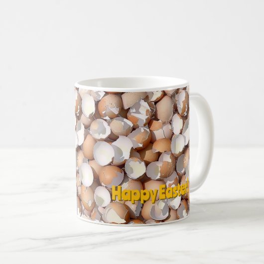Easter Eggshell-Mok - Gebarsten voor de Feestdagen Koffiemok (Voorkant rechts)