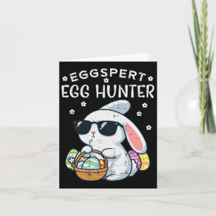 Easter Eggspert Egg Hunter Bunny Boys Meisjes Kind Kaart