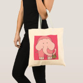 Easter Elephant Egg Basket Tote Bag (Voorkant (product))