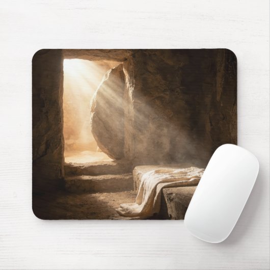Easter Empty Tomb with Shroud Muismat (Met muis)