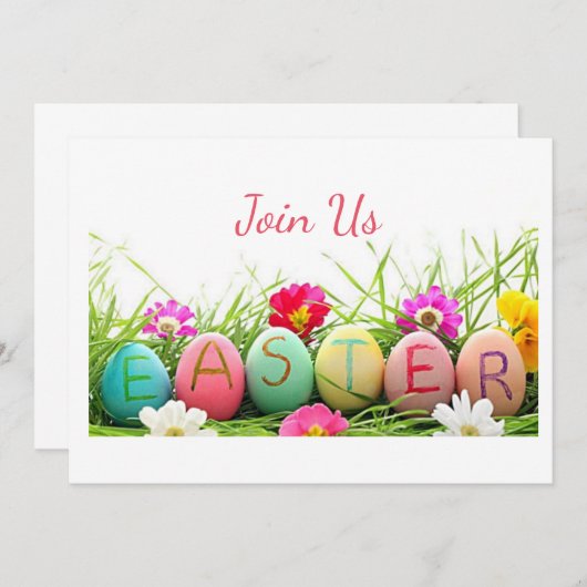 ***EASTER** ÉVÉNEMENT "JOIN NOUS" INVITATION (Devant / Derrière)