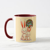 Easter Family – Cute Bunny Celebration - caneca Mok (Links)